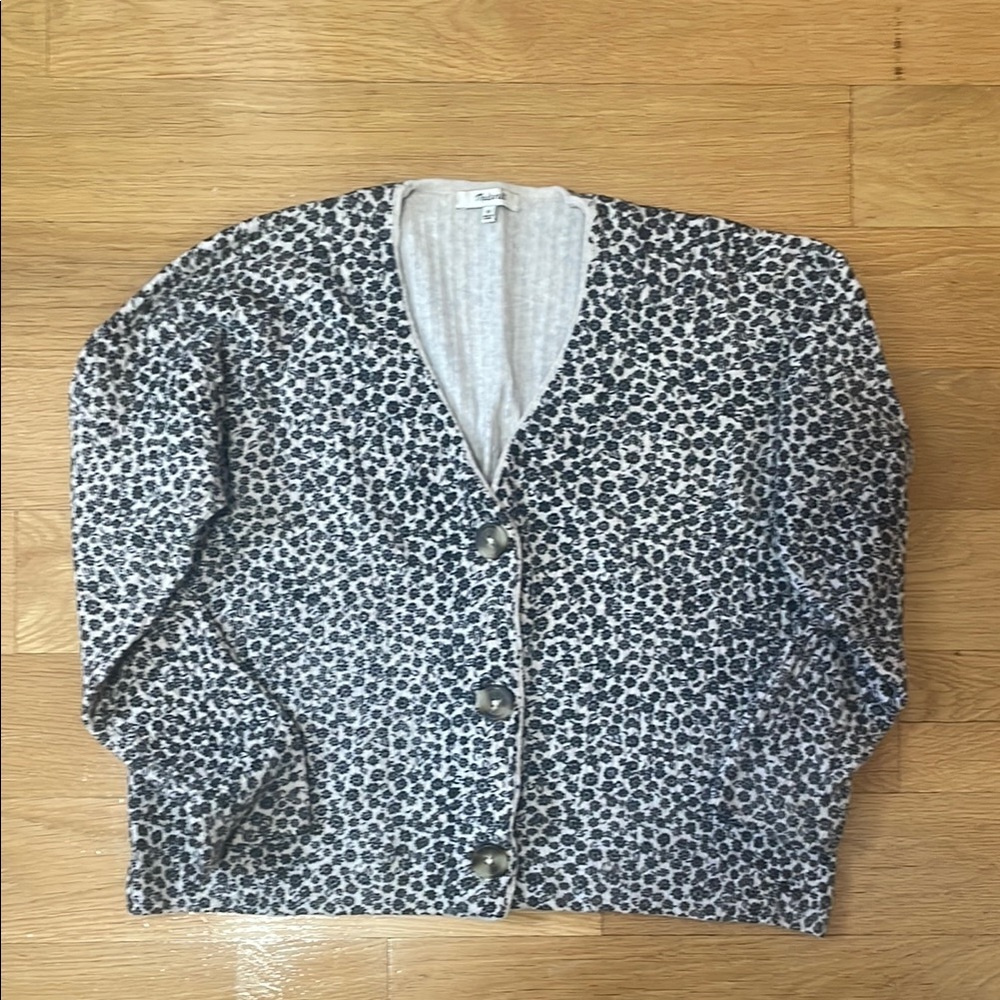 Madewell Floral Print Cardigan with Button Closure Size XS